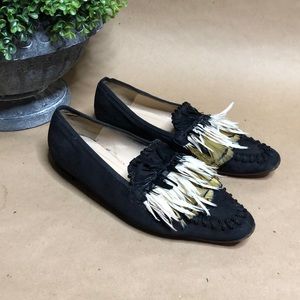 Christian Louboutin Black Woodoo feather flats Size 38,5